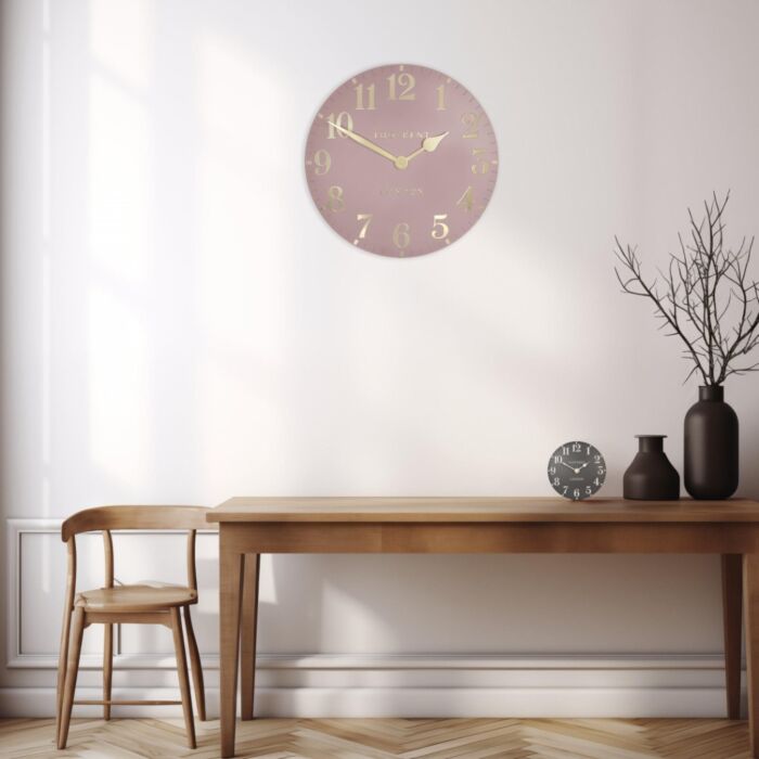 Thomas Kent Arabic Blush Pink Large Wall Clock - 20"